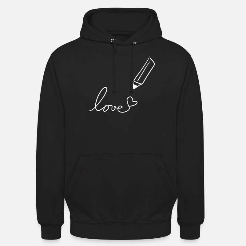 Stylo à dessin - Sweat-shirt à capuche unisexe - noir