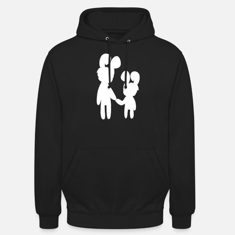 s’entraider lapin lapin animaux - Sweat-shirt à capuche unisexe - noir