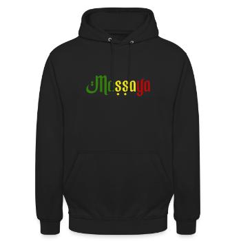 Mali - MASSAYA - Sweat-shirt à capuche unisexe - noir - Devant - Alina (178cm) & Michal (187cm)