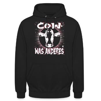 Veganer echte Tierliebhaber essen kein Fleisch - Unisex Hoodie - Schwarz - Vorne - Alina (178cm) & Michal (187cm)