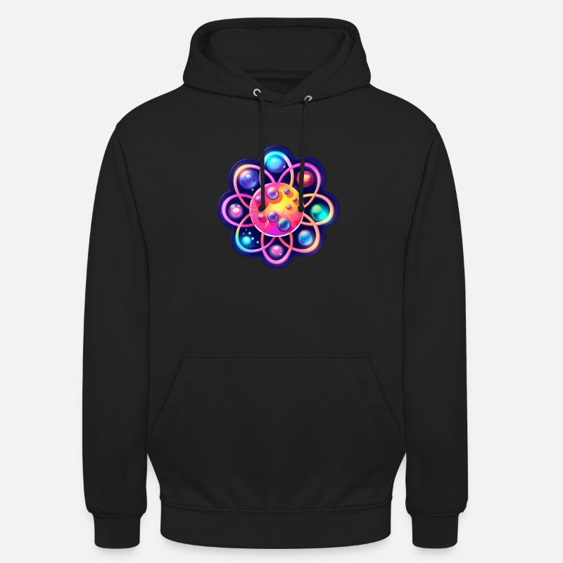 Atom Physics Nerd Atomic Model - Sweat-shirt à capuche unisexe - noir