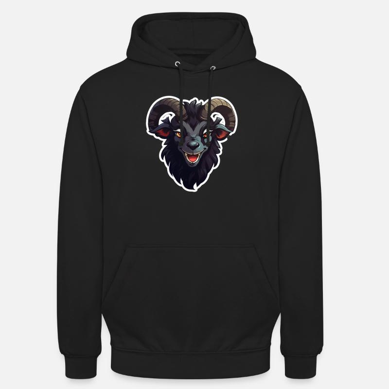 Chèvre chèvre chèvre effrayante - Sweat-shirt à capuche unisexe - noir