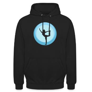 Méditation de puissance Vinyasa - Sweat-shirt à capuche unisexe - noir - Devant - Alina (178cm) & Michal (187cm)