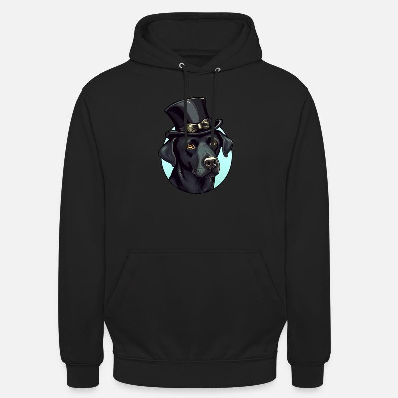 Labrador hat chic - Sweat-shirt à capuche unisexe - noir