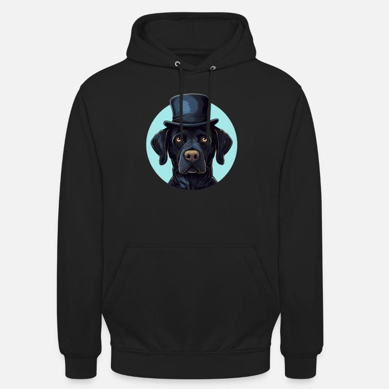 Labrador hat chic - Sweat-shirt à capuche unisexe - noir
