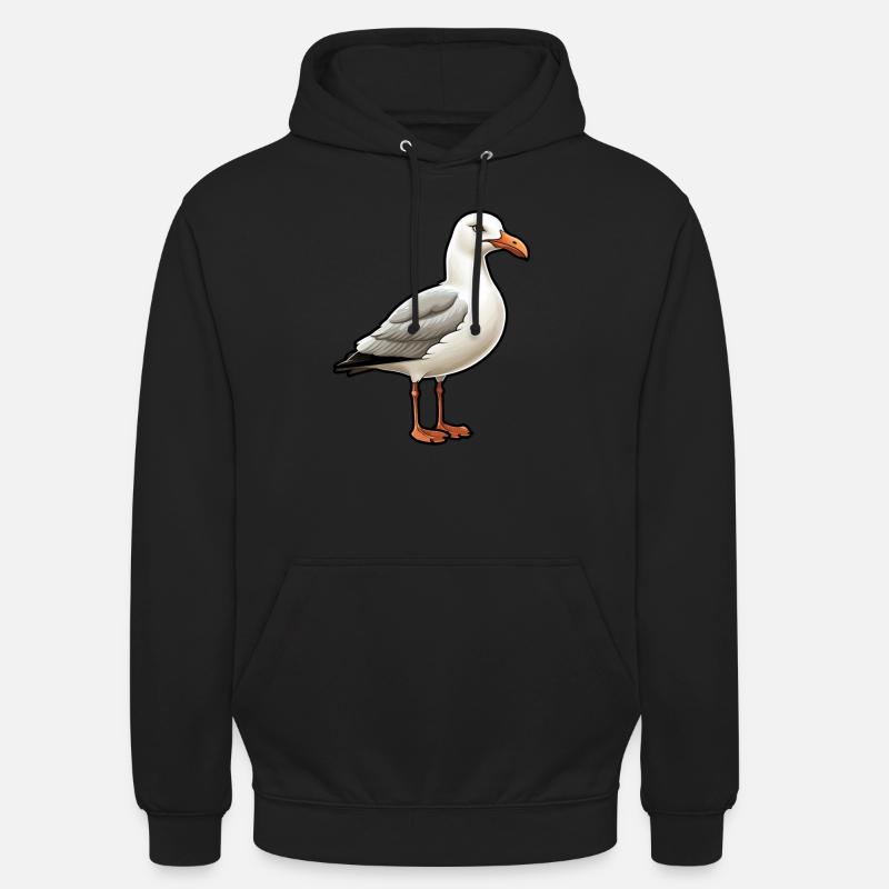 Möwe Seevogel - Unisex Hoodie - Schwarz