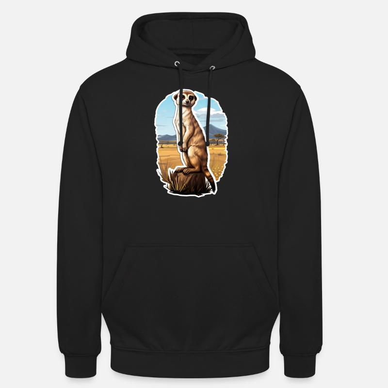 Suricate - Sweat-shirt à capuche unisexe - noir