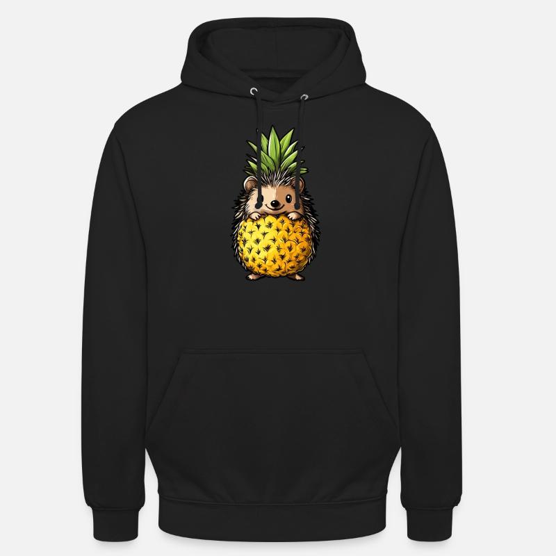 Pineapple Hedgehog - Unisex Hoodie - black