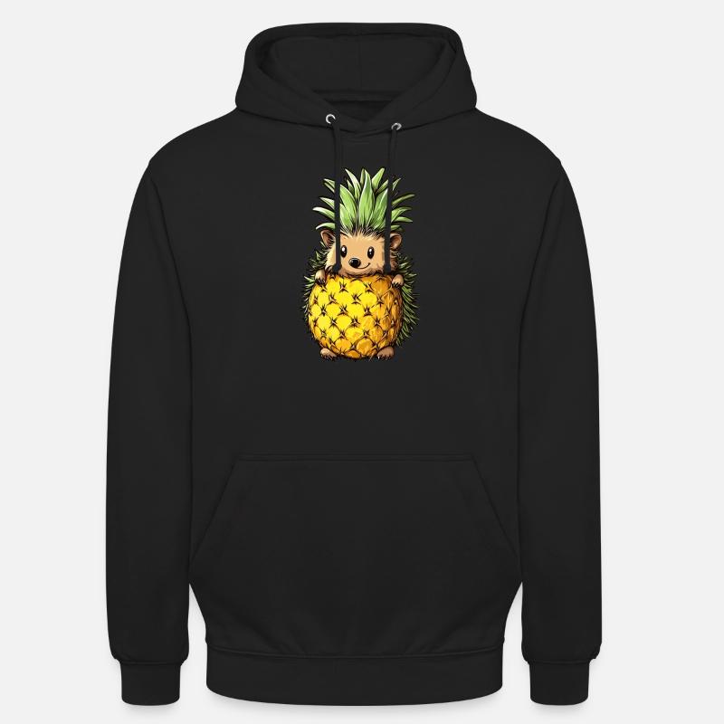 Pineapple Hedgehog - Unisex Hoodie - black