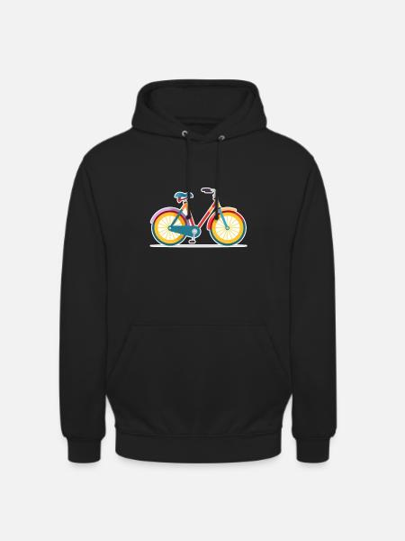 Vélo de ville - Sweat-shirt à capuche unisexe - noir