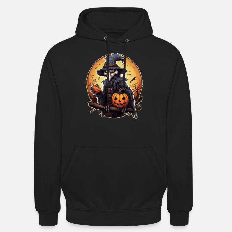 Corbeau Halloween - Sweat-shirt à capuche unisexe - noir