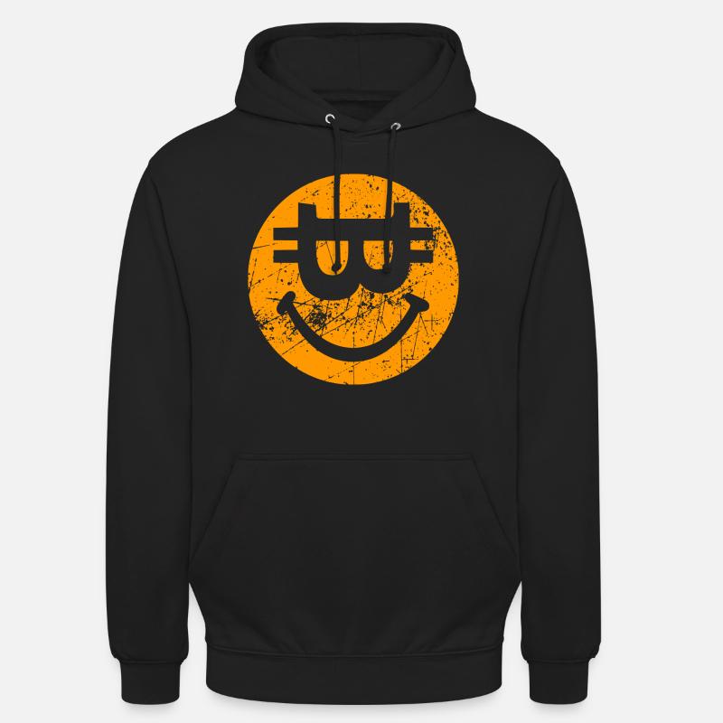 Bitcoin Smile Blockchain devise - Sweat-shirt à capuche unisexe - noir