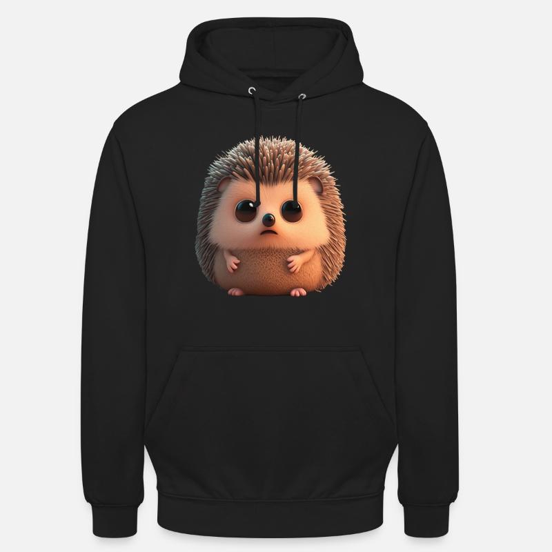 Niedlicher kleiner Chibi Igel - Unisex Hoodie - Schwarz
