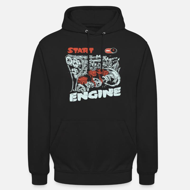 Start the engine, engine, engine - Unisex Hoodie - black