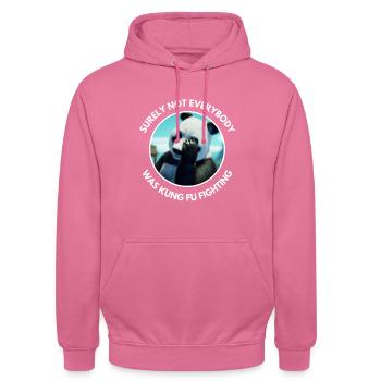 Panda Bear Kung Fu Fighting Witz lustiger Spruch - Unisex Hoodie - Pink - Vorne - Alina (178cm) & Michal (187cm)