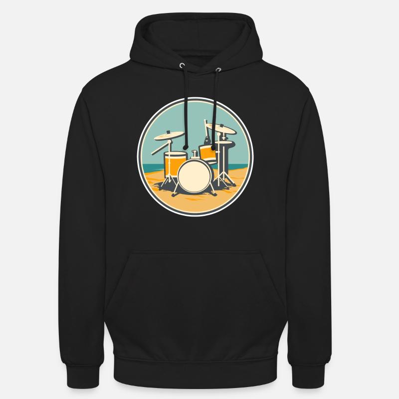 Illustration de batterie - Sweat-shirt à capuche unisexe - noir