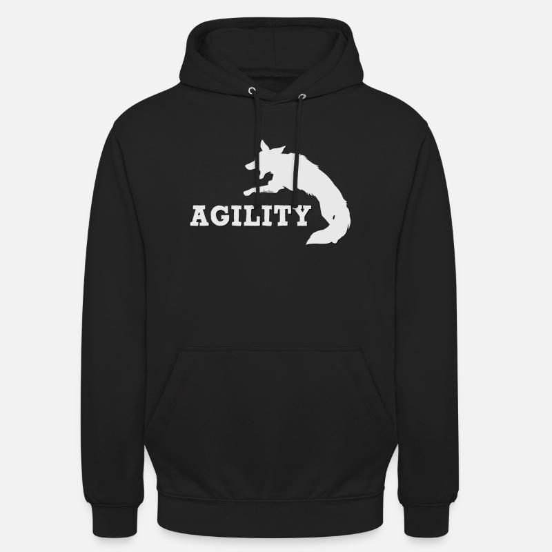 Agility Border Blanc - Sweat-shirt à capuche unisexe - noir