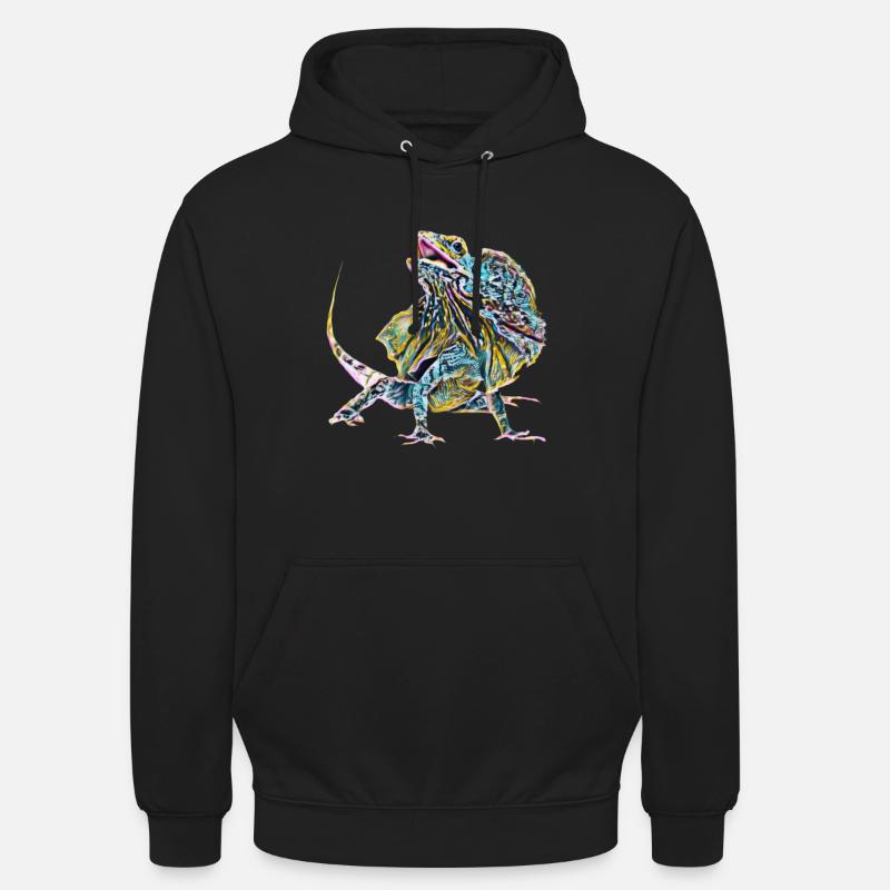 Lézard à collier - Sweat-shirt à capuche unisexe - noir