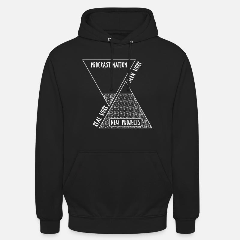 Travail de procrastination - Sweat-shirt à capuche unisexe - noir