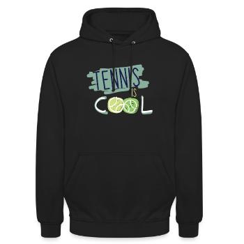TENNIS IS COOL SPORT FIT - Unisex Hoodie - Schwarz - Vorne - Alina (178cm) & Michal (187cm)