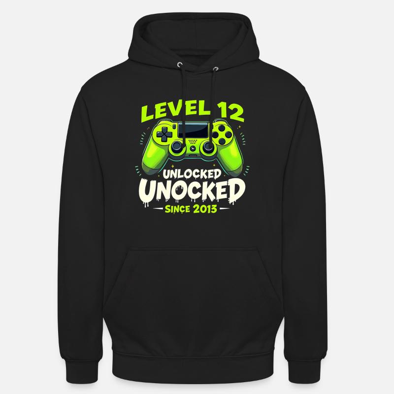12e anniversaire - Game-Freif - Sweat-shirt à capuche unisexe - noir
