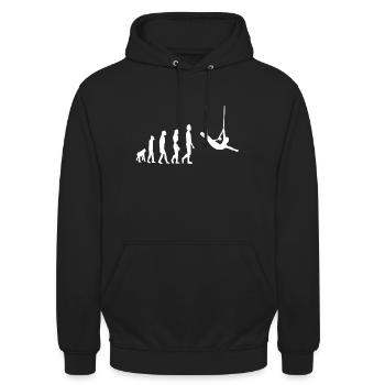 Trapèze Evolution Air Acrobaties Cirque Varieté - Sweat-shirt à capuche unisexe - noir - Devant - Alina (178cm) & Michal (187cm)