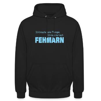 Therapie FEHMARN - Unisex Hoodie - Schwarz - Vorne - Alina (178cm) & Michal (187cm)