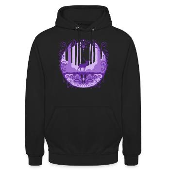 The king of the forest - Unisex Hoodie - black - Front - Alina (178cm) & Michal (187cm)