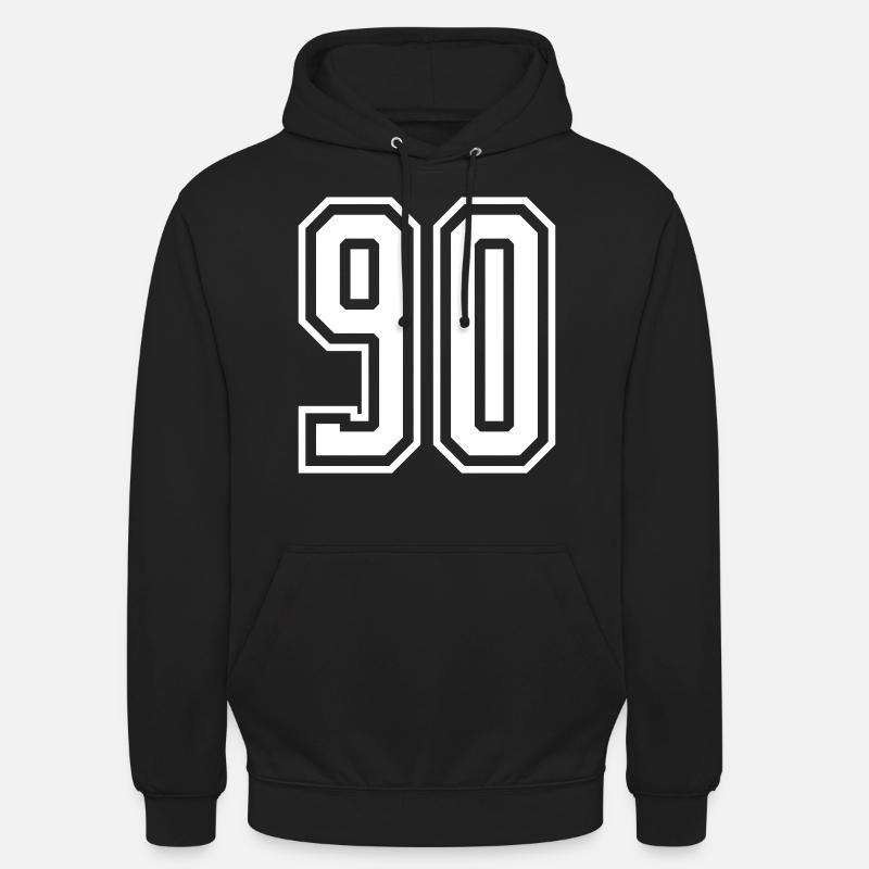 Numéro 90 - Sweat-shirt à capuche unisexe - noir