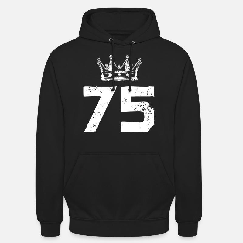 75 Couronne numérique - Sweat-shirt à capuche unisexe - noir