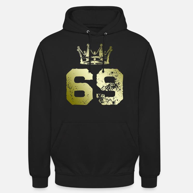 69 Couronne numérique - Sweat-shirt à capuche unisexe - noir