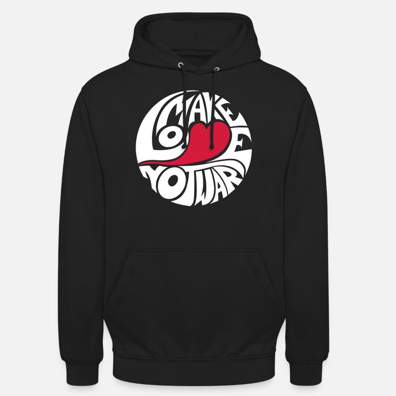 Make Love Not War - Sweat-shirt à capuche unisexe - noir
