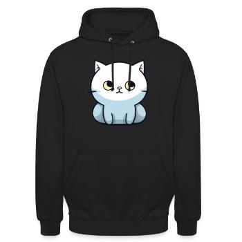 little fat cat - Unisex Hoodie - black - Front - Alina (178cm) & Michal (187cm)
