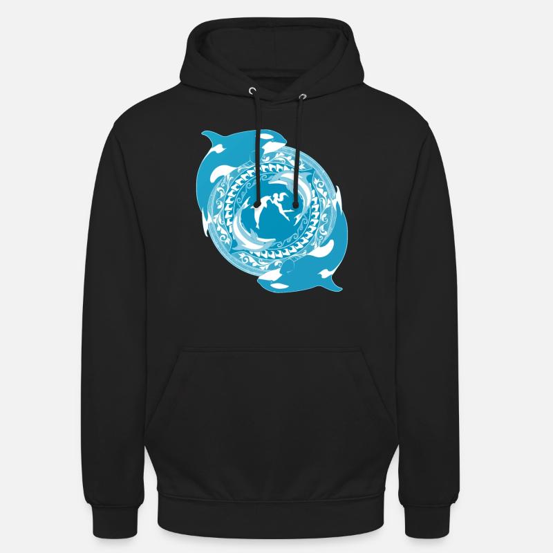 Fille de Poséidon - Sweat-shirt à capuche unisexe - noir