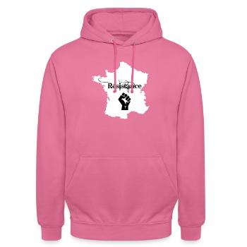 Resistenza Francia - Felpa con cappuccio unisex - rosa - Fronte - Alina (178cm) & Michal (187cm)