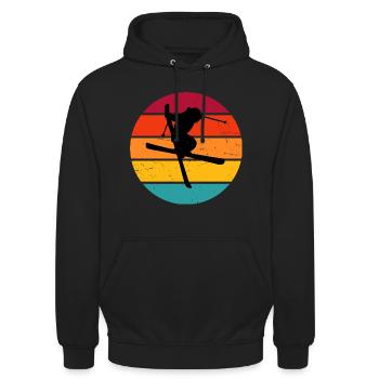 Slopestyle Freestyle Ski Herren Ski Freestyle - Unisex Hoodie - Schwarz - Vorne - Alina (178cm) & Michal (187cm)