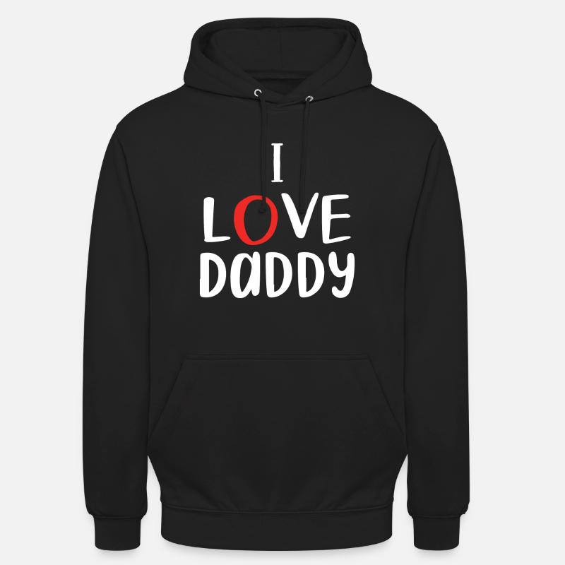 « J’aime papa » - Sweat-shirt à capuche unisexe - noir