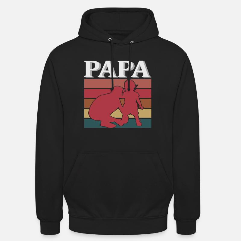 PAPI - Sweat-shirt à capuche unisexe - noir