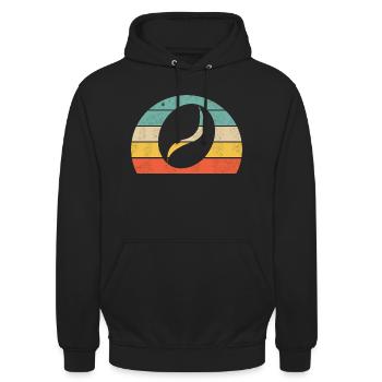 Kaffeebohne - Unisex Hoodie - Schwarz - Vorne - Alina (178cm) & Michal (187cm)