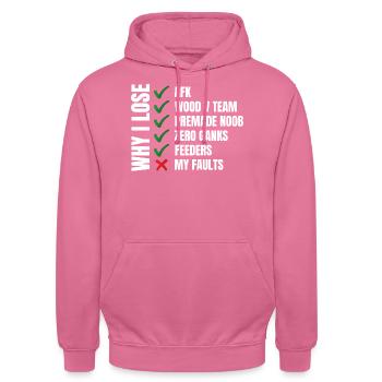league of LOL - Unisex Hoodie - pink - Front - Alina (178cm) & Michal (187cm)
