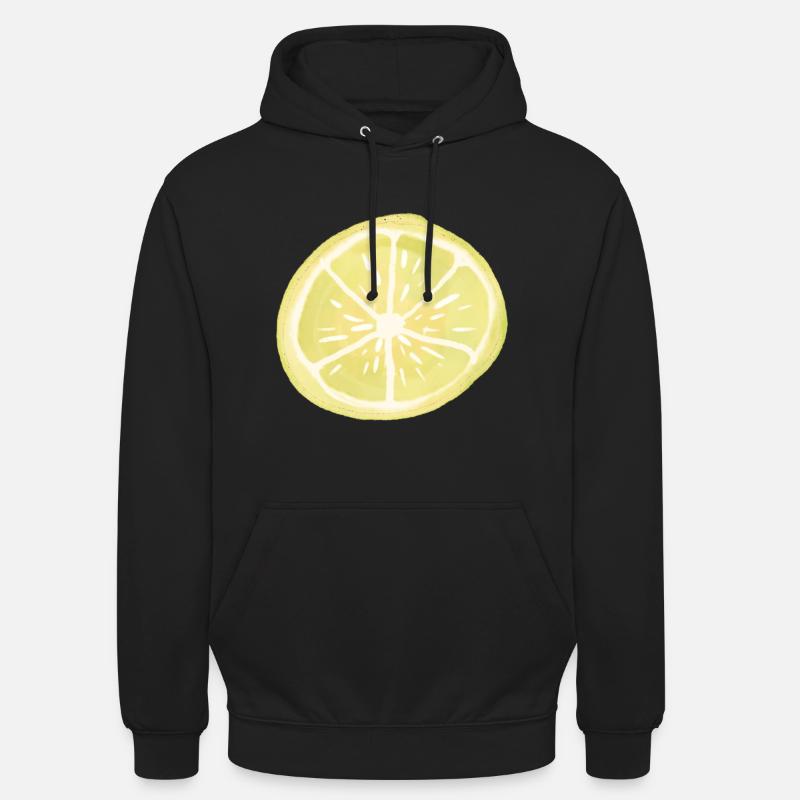 Tranche de citron - Sweat-shirt à capuche unisexe - noir