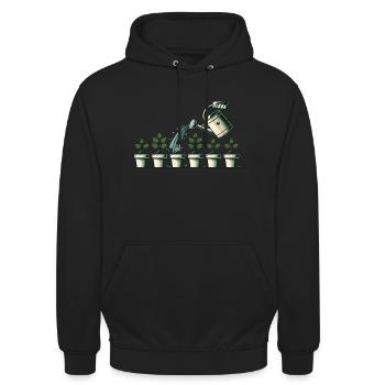 Urban Gardening - Unisex Hoodie - black - Front - Alina (178cm) & Michal (187cm)