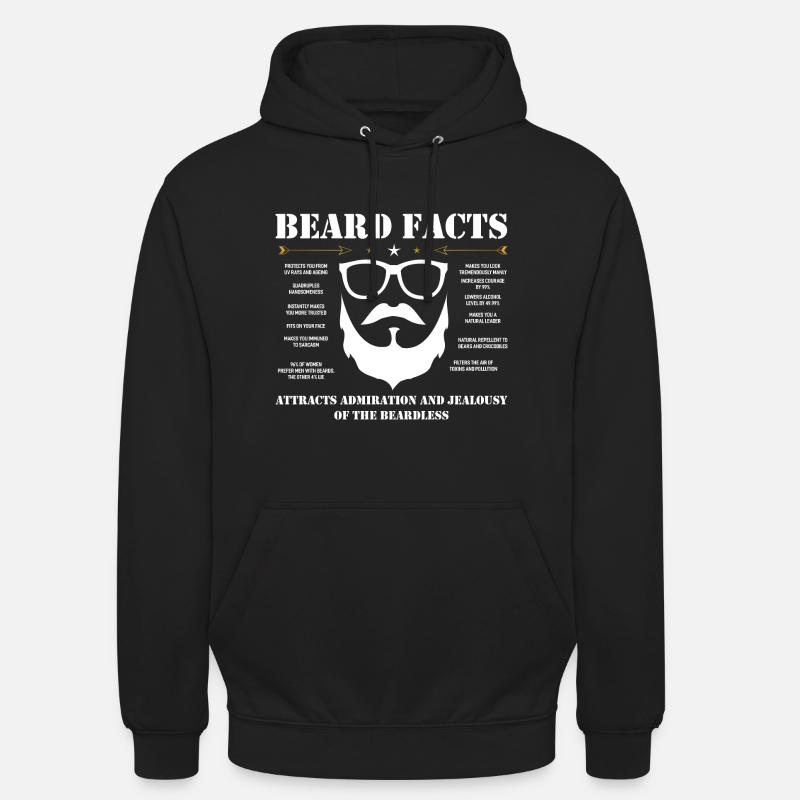 Bart Hipster Barbe Cadeau - Sweat-shirt à capuche unisexe - noir