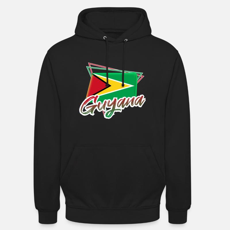 Guyana - Sweat-shirt à capuche unisexe - noir