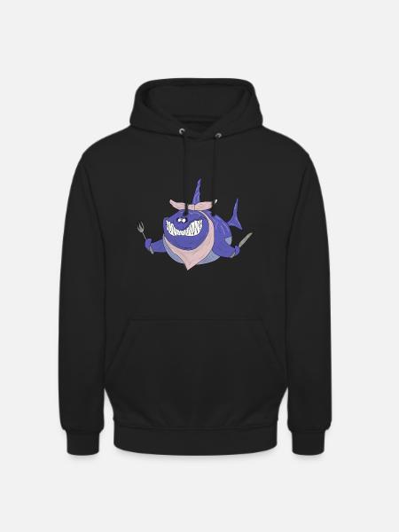 Very hungry shark - Unisex Hoodie - black