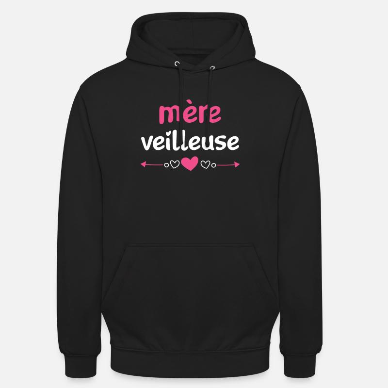 Mère-veilleuse cadeau - Sweat-shirt à capuche unisexe - noir