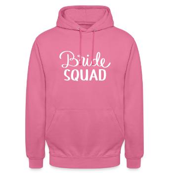 Bride Squad - Unisex Hoodie - pink - Front - Alina (178cm) & Michal (187cm)