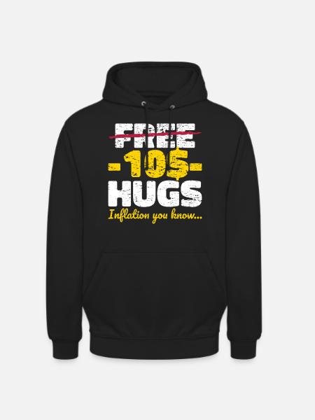 Inflation free Hugs Gift Idea - Unisex Hoodie - black