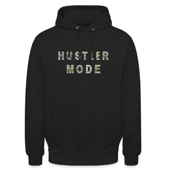 Hustler Mode Argent Texture Inspiration - Sweat-shirt à capuche unisexe - noir - Devant - Alina (178cm) & Michal (187cm)