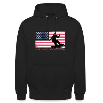 Snowboard Snowboarding Snowboarden Snowboardurlaub - Unisex Hoodie - Schwarz - Vorne - Alina (178cm) & Michal (187cm)